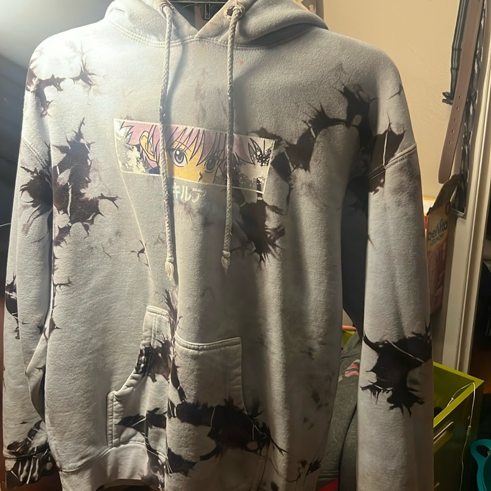 Anime sweater from hunter x hunter it shows Killua in the front